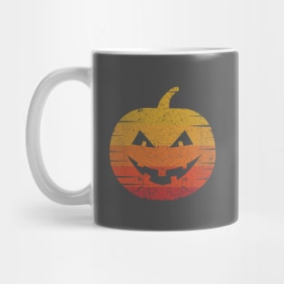 Vintage Halloween Pumpkin Design, Retro Sunset Style Funny Mug